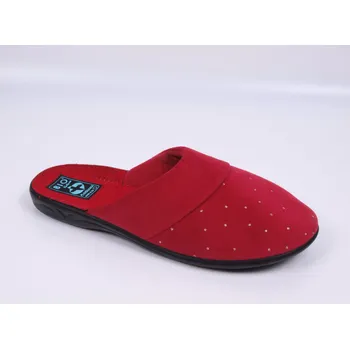 Dámská obuv Dámské bačkory papuče ADANEX SARA 29955 červené se stříbrnými puntíky s uzavřenou špičkou velikost: 40