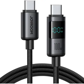 JOYROOM S-A16 Pro opletený nabíjecí a datový kabel - USB-C na USB-C - 1,2 m - černý