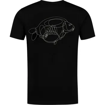 Rybářské oblečení KORDA - Tričko One Liner Tee Black vel. M