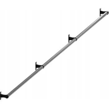 Madlo do koupelny SCHODIŠŤOVÉ ZÁBRADLÍ MADLO ČERNÝ MAT průměr 25 mm 600 cm PORTO