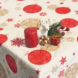 Vánoční ubrusy - Baňky 120x160