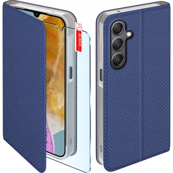 Pouzdro na mobilní telefon Flipové pouzdro KrainaGSM pro Samsung Galaxy M15 modré