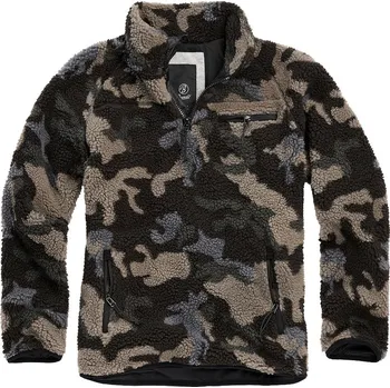 Pánská casual bunda BRANDIT bunda Teddyfleece Troyer Darkcamo Velikost: XL