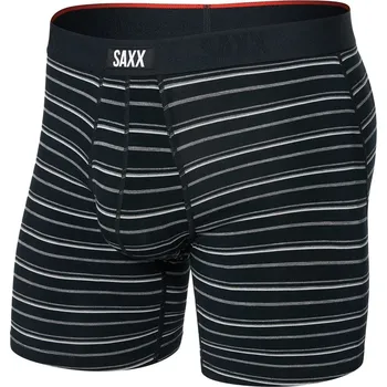Boxerky spodní prádlo SAXX VIBE XTRA SC BB FLY, Black Coast Stripe - S