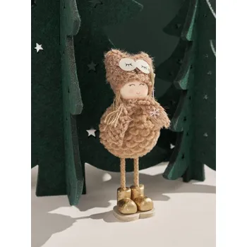 Vánoční dekorace Sinsay - Vánoční plyšová dekorativní figurka - béžová - 813FP-08X - 813FP-08X-ONE