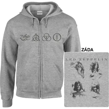Pánská mikina Led Zeppelin - mikina s kapucí a zipem 6