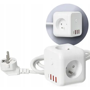 Elektrická zásuvka USB zásuvka rozbočka Kobi bílá