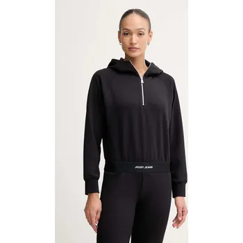 Dámská mikina Mikina Joop! dámská, černá barva, s kapucí, hladká, 30048512 99X, vel. M