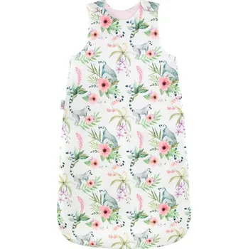 Spací pytel pro miminko Spací vak bavlna, Lemur, bílá/růžová/zelená