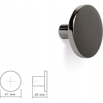 Nábytková úchytka ČERNÝ LESK VIEFE 0168 COMO Fi41mm