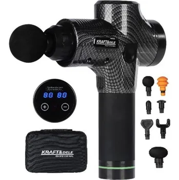 Masážní přístroj Masážní pistole 250 W, sada 9 ks vyměnitelných hlavic - KRAFT&DELE 1.520 Kg HOBY Sklad3 KD3080 (1.520 Kg HOBY Sklad3 KD3080)