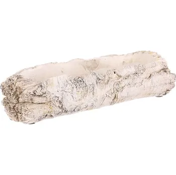 Obal na květináč Obal na květiny - truhlík, imitace břízy, vel. M, bílý - BMO3620-M