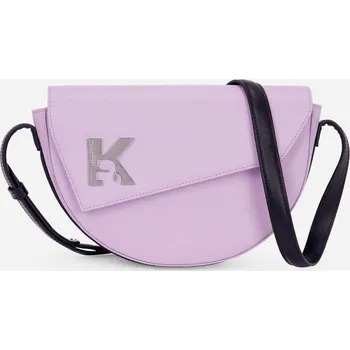 KABELKA KARL LAGERFELD JEANS KLJ GEO SADDLE BAG LEATHER LAVENDULA