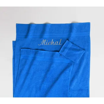 Ručník Astoreo Froté ručník s výšivkou tmavě modrá 50 x 100 cm