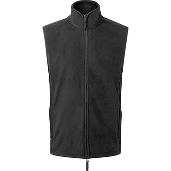 Pánská vesta Premier Workwear Artisan Pánská fleecová vesta PR803 Black (ca. Pantone Black C)-Brown (ca. Pantone 4975C) L