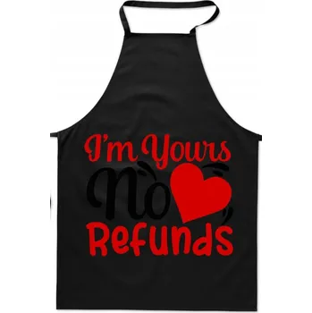 Kuchyňská zástěra KUCHYŇSKÁ ZÁSTĚRA VALENTÝNSKÁ JSEM TVŮJ/TVOJE – IDEÁLNÍ JAKO DÁREK