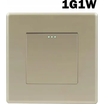 vypínač SPÍNAČ SVĚTLA 1G1W JEDNOPÓLOVÝ MECHANICKÝ PLASTOVÝ RÁMEČEK MATNÁ ZLATÁ