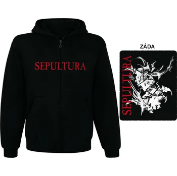 Pánská mikina Sepultura - mikina s kapucí a zipem 5