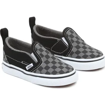 Chlapecká obuv tenisky dětské VANS TD Slip-On V (Checkerboard) Blk/Pewter - 22,5