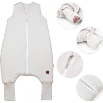 Spací pytel pro miminko Teplý spací vak se zahrnovacími nohavičkami, Soft Hand Made, béžový, vel. S
