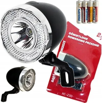 Cyklosvítilna Přední světlo XC230 0.5W LED 60lm IP44 černé