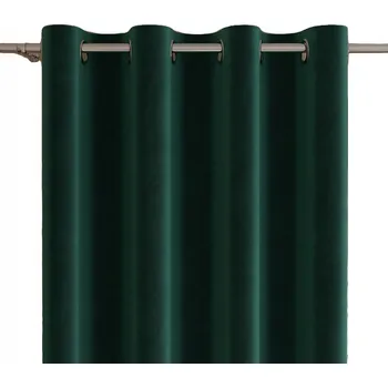 Obraz Sametová Závěs s očky 140x230 cm smaragdově zelené kroužky 1 Ks .