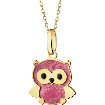 Přívěsek Zlatý přívěsek se smaltem - sova - AP541-6600