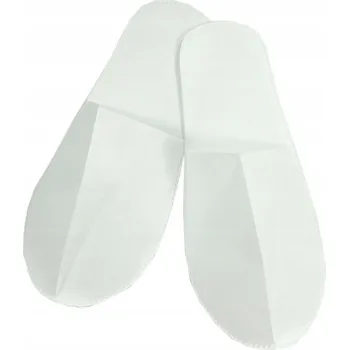 Dámské pantofle Hotelové pantofle standard papuče na jedno použití z netkané textilie, bílé, 50 párů