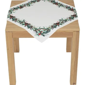 ubrus Ubrus - jehličí, šišky a bobule, 100% polyester, 80 x 80 cm