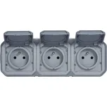 Legrand 069763L PLXN55 ZÁS.3X2P+T HOR.PŘEDK.POVRCH.ŠEDÁ