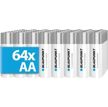 Článková baterie ALKALICKÉ BATERIE TUŽKOVÉ BATERIE AA BLAUPUNKT 64x NEJVÝKONNĚJŠÍ