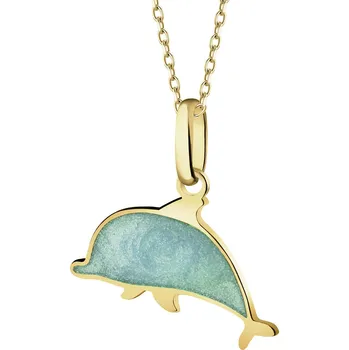 Přívěsek Zlatý přívěsek se smaltem - delfín - AP541-6612