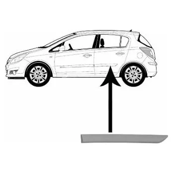 Lišta karosérie Ozdobná / ochranná lišta, dveře VAN WEZEL 3750405