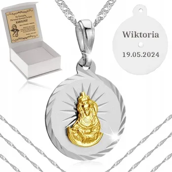 Řetízek STŘÍBRNÝ ŘETÍZEK S MEDAILONKEM RYZOST 925 PAMÁTKA PRVNÍHO SVATÉHO PŘIJÍMÁNÍ + DÁRKY ZDARMA