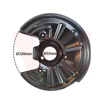 Brzdový kotouč Ochranný plech proti rozstřikování, brzdový kotouč VAN WEZEL 5768374