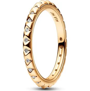Prsten Pandora Blyštivý pozlacený prsten s kubickou zirkonií Pyramidy Me Shine 162800C01 60 mm + 2 měsíce na vrácení zboží