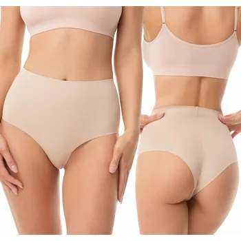 Kalhotky JULIMEX KALHOTKY BRAZILSKÉ KALHOTKY MAXI S VYSOKÝM PASEM AMBER BRASIL MAXI BÉŽOVÉ S