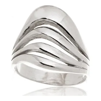 Prsten Dámský široký stříbrný prsten STRP0549F