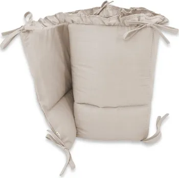 mantinel do postýlky Mantinel s volánkem do postýlky 120 x 60 cm, 180cm Royal - béžový, Baby Nellys