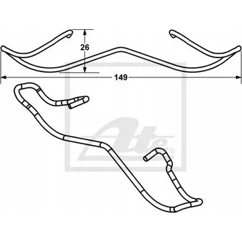 Brzdový třmen ATE 11.8116-0301.1 Pružina, brzdový třmen