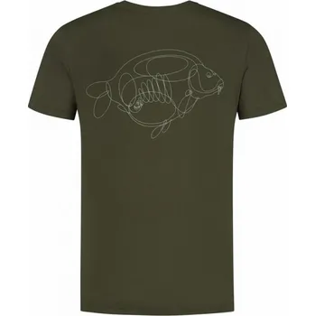 Pánské tričko KORDA - Tričko One Liner Tee Olive vel. 4XL