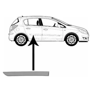 Lišta karosérie Ozdobná / ochranná lišta, dveře VAN WEZEL 3750406
