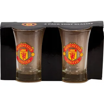 Sklenice SKLENICE NA VODKU MANCHESTER UNITED 2x SKLENIČKY MANCHESTER UNITED MANUTD