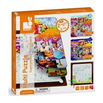 Puzzle Janod Multi Puzzle 3v1 - Na pouti