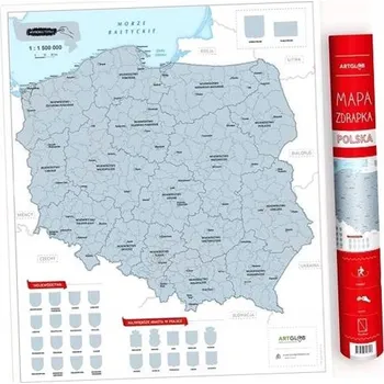 Polska mapa zdrapka 1:1 500 000 Kolektiv autorů