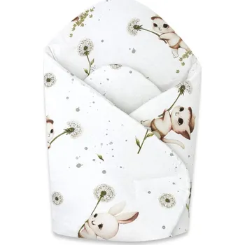 Dětské zboží Novorozenecká zavinovačka, bavlna, Kocourek a pampeliška - bílá