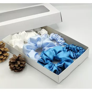 Dárková sada gumiček v modré - 6 scrunchies