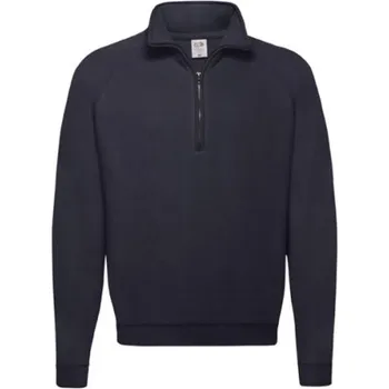 Pánská mikina Pánská mikina na zip s klasickým límcem Fruit of the Loom, tmavě modrá, velikost XL