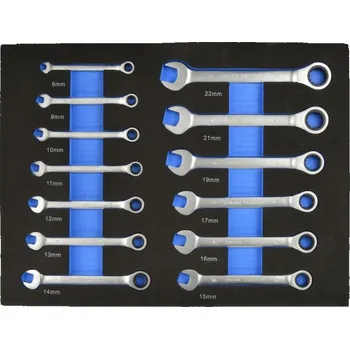 Klíč Vložka do zásuvky - klíče očkoploché ráčnové 8-22mm, sada 13ks GEKO 2.530 Kg HOBY Sklad3 G10833C (2.530 Kg HOBY Sklad3 G10833C)