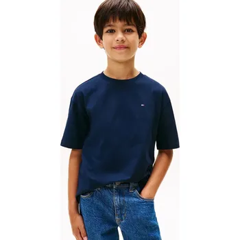 Dívčí tričko Dětské bavlněné tričko Tommy Hilfiger tmavomodrá barva, KB0KB09646 KB0KB09646.74.122.9BYA 59X, vel. 92